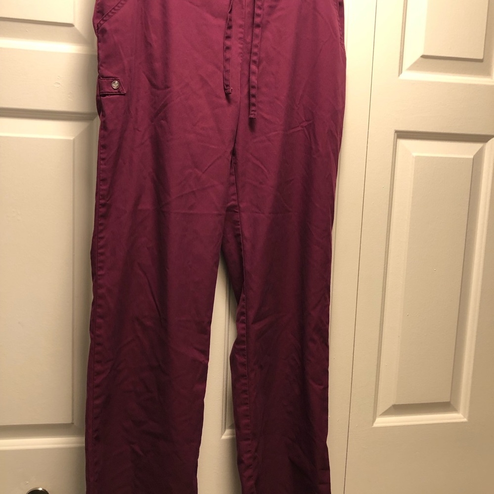 Petite Tall Red Scrub Pant. Mediccal Uniform. Petite Size Medium